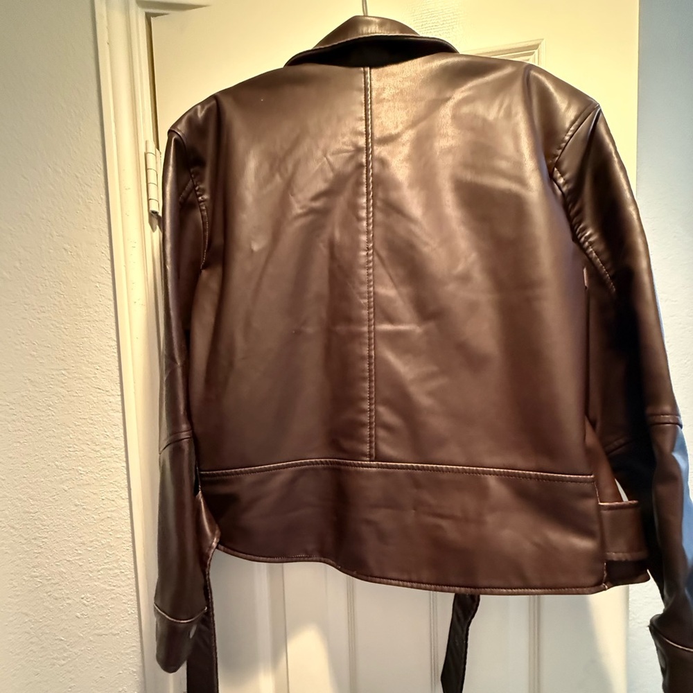 Brown Leather Jacket - Picture 3 of 7